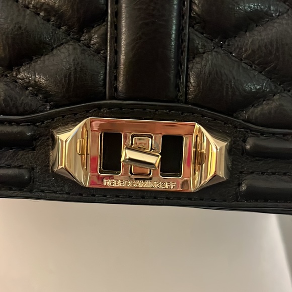 Rebecca minkoff gold and black crossbody bag - Picture 2 of 4
